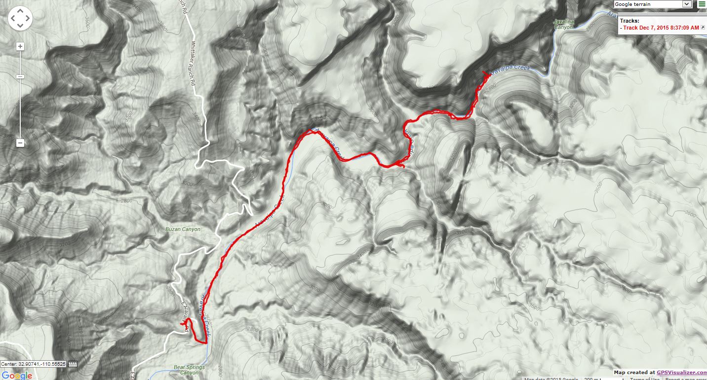 Aravaipa Canyon Topographic Map Maps for the Aravaipa Canyon West Hike